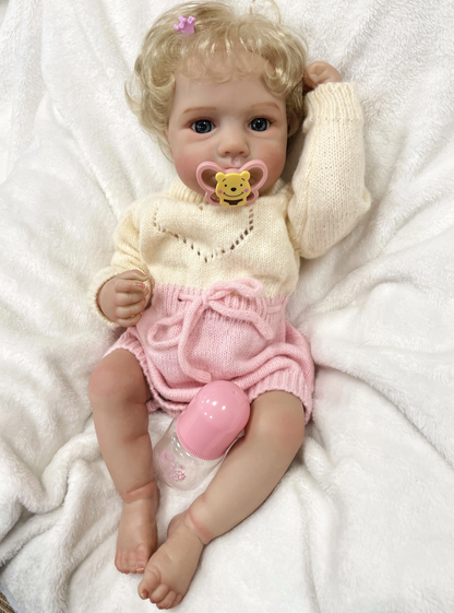 August – 50 cm wasbare Reborn babypop van silicone – pasgeboren meisje of jongen