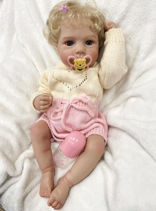 August – 50 cm wasbare Reborn babypop van silicone – pasgeboren meisje of jongen