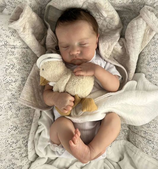 Landon – 50 cm realistische Reborn babypop met gesloten ogen – te kiezen als jongen of meisje