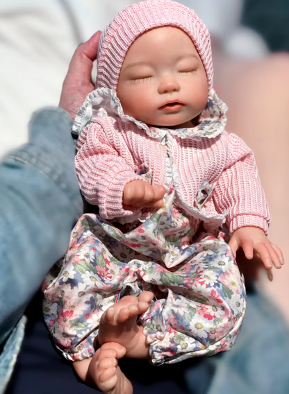 „Lil' Miracle" – 35 cm hyperrealistische Reborn babypop van volledig silicone | badbestendig & liefdevol handgeschilderd