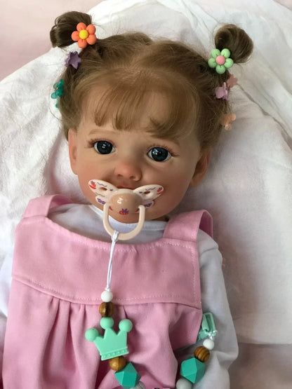 Prinsessen Reborn babypop meisje – 55 cm volledig silicone met kleding & accessoires