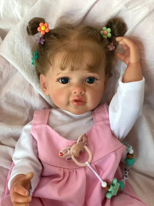 Prinsessen Reborn babypop meisje – 55 cm volledig silicone met kleding & accessoires