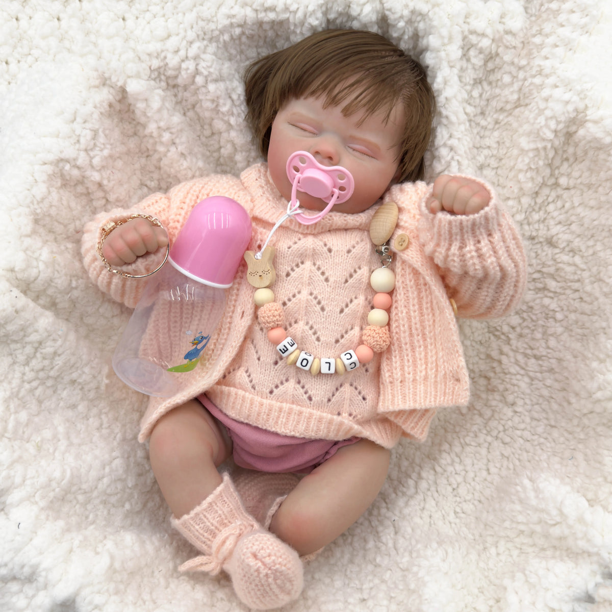 „Quinbee" – realistische pasgeboren Reborn babypop, 49 cm