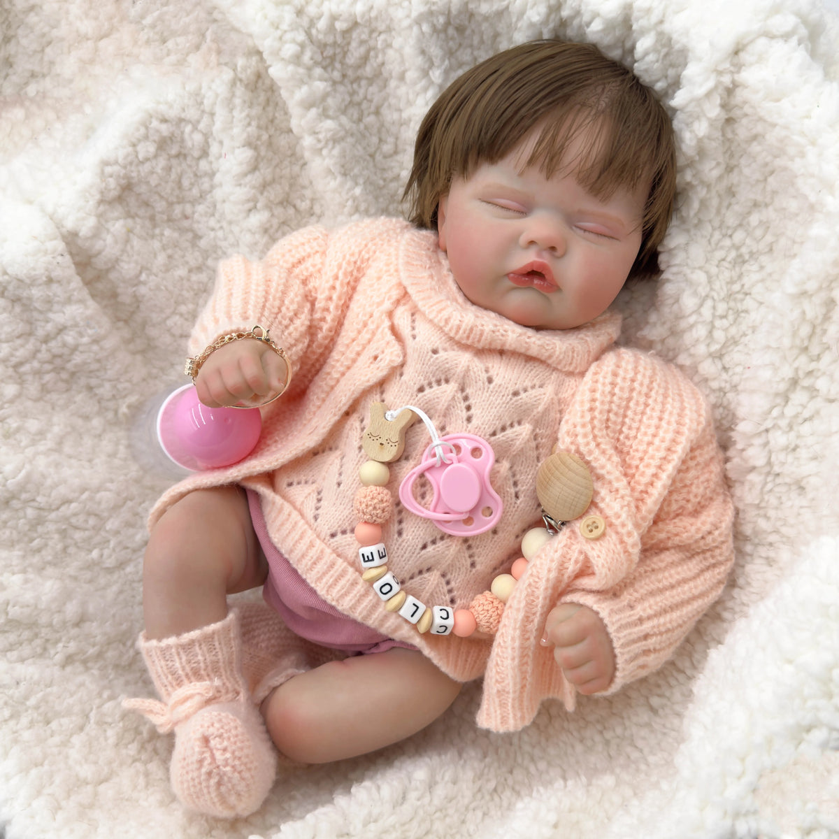 „Quinbee" – realistische pasgeboren Reborn babypop, 49 cm
