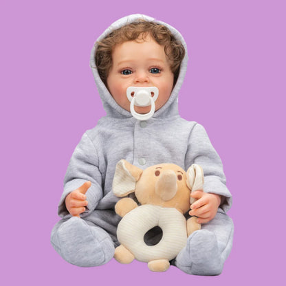 „Noah" – Real-Touch Reborn babyjongen van zacht siliconen-vinyl – 55 cm