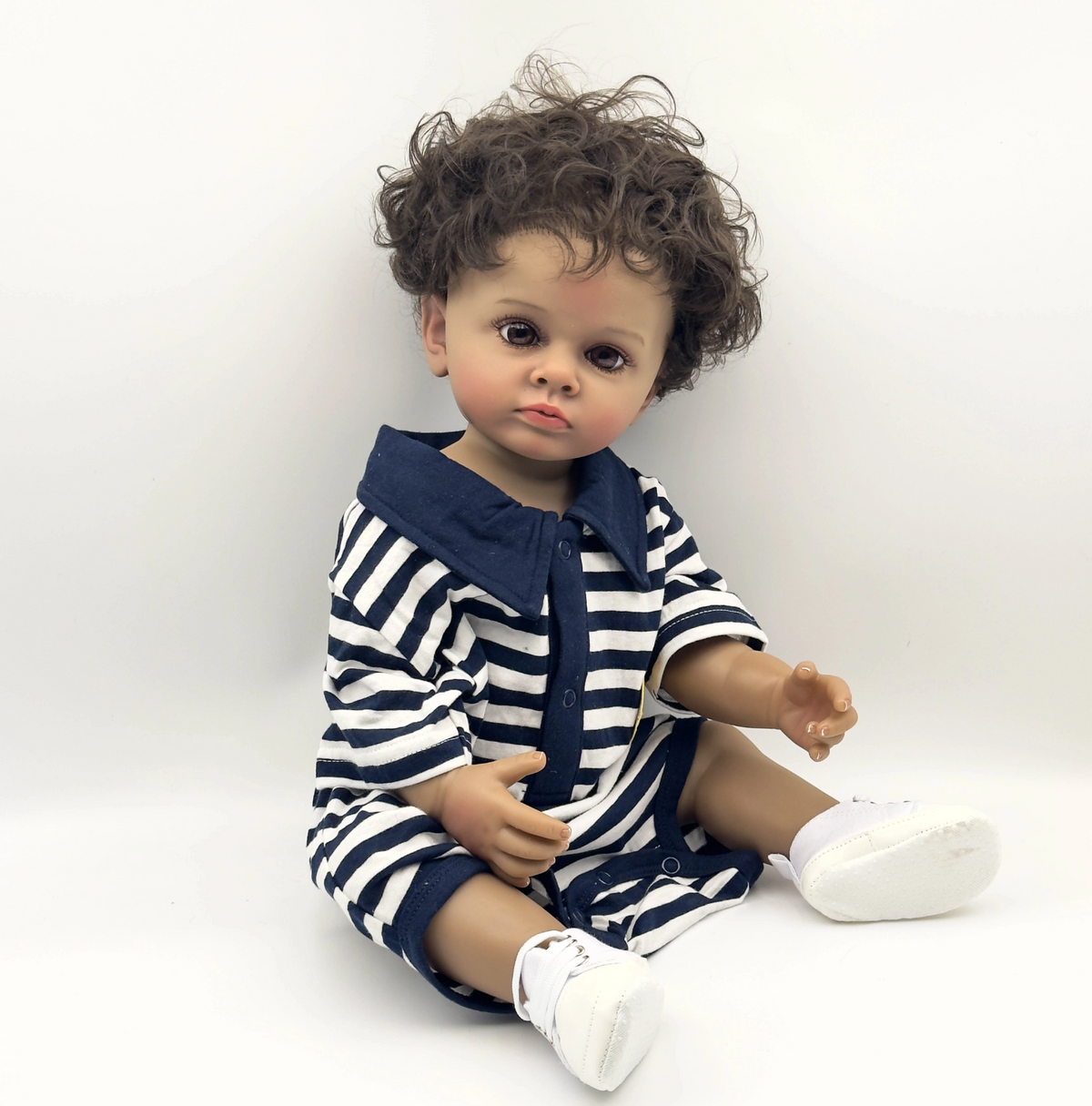 Tutti – 55 cm Reborn babypop jongen van volledig vinyl met handgeworteld haar en realistische details